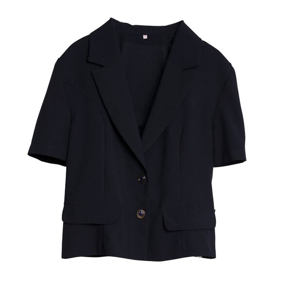 ENDE SA (Spain) Gabardine Viscose Blend Summer Blazer Midnight : L - Picture 1 of 8
